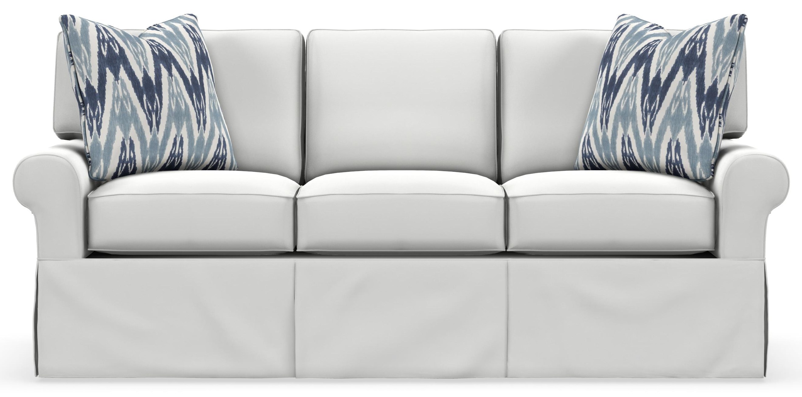 Rowe Nantucket A910000 Casual Style Sofa with Two Accent Pillows